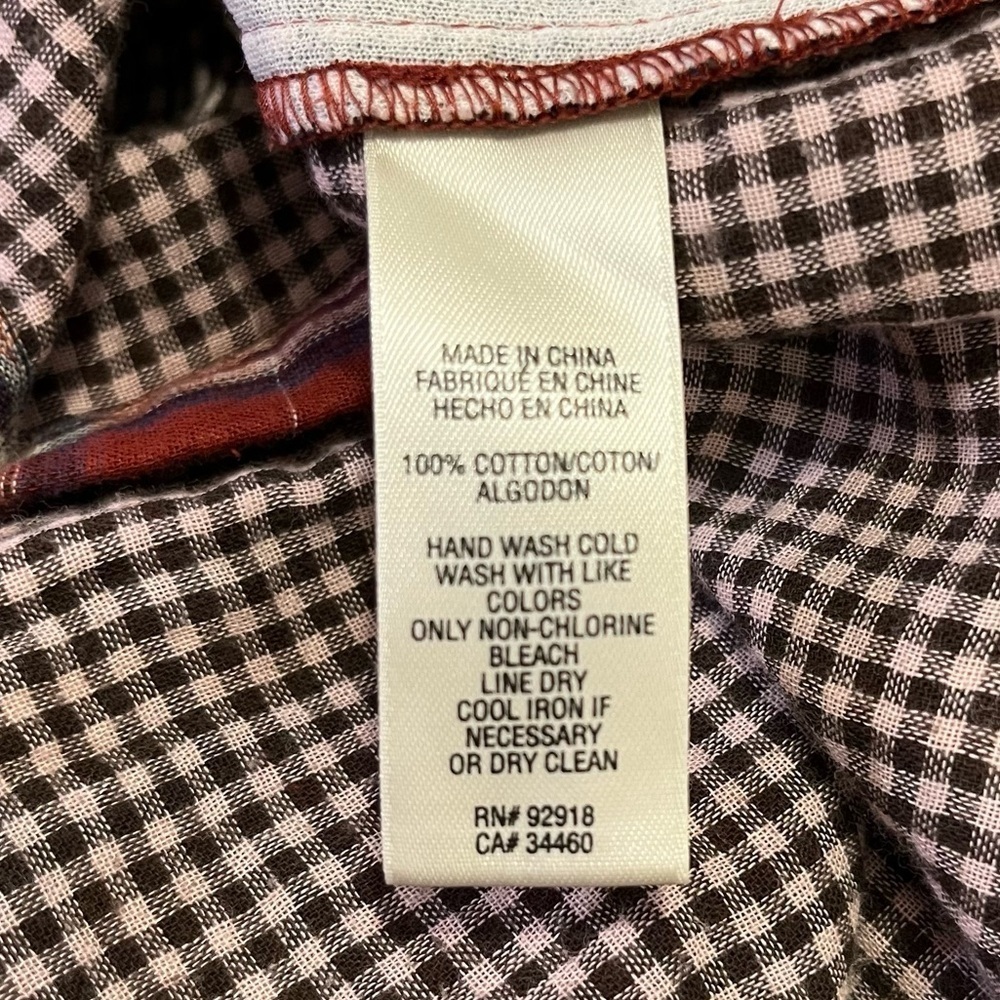 Juicy Couture Red Plaid Button-Up Shirt Dress size 4 - Picture 9 of 15